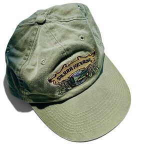 Sierra Nevada Brewing Embroidered Olive Dad Hat Strapback Cobra Caps Beer EUC